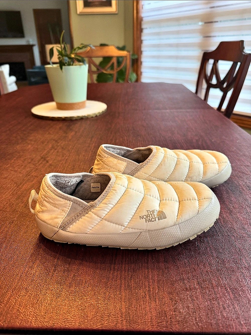 The North Face ThermoBall Traction Mule V Cream Slip-On Sneakers